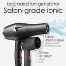 FASZIN IONIC SALON HAIR DRYER PROFESSIONAL BLOW DRYER 2200W AC MOTOR - BLACK Like New