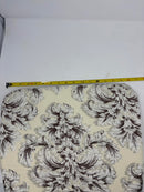 SIDELI CHAIR CUSHIONS NON SLIP JACQUARD CHENILLE 16”X16” - SET OF 2 - BROWN - Like New