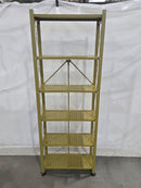 ORIGAMI FOLDABLE STEEL 6-TIER BOOKSHELF - GOLD - Like New