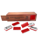BENE CASA DOUBLE NINE HIGH GLOSS DOMINOES SET INCLUDES 55 DOMINOES - RED - Like New