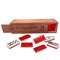 BENE CASA DOUBLE NINE HIGH GLOSS DOMINOES SET INCLUDES 55 DOMINOES - RED - Like New