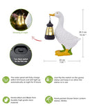 Nacome Solar Goose Statues Garden Porch Decor Warm Lantern Clearance Goose - Like New