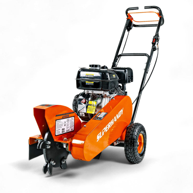 SuperHandy Gas Stump Grinder 9HP Engine, 12-inch Cutting Performance -Orange - Like New