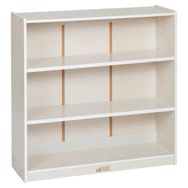 ECR4KIDS CLASSIC BOOKCASE, 36IN, ADJUSTABLE SHELVES, WHITE WASH ELR-17100-WW - Like New