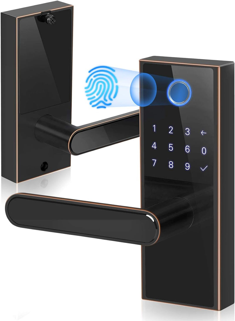 iMagic Electronic Fingerprint Door Lock, Keypad Entry Door Lock - Aged Bronze Like New
