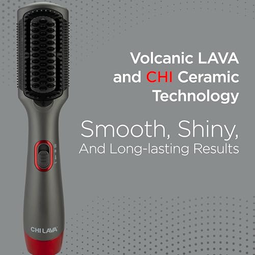 CHI Lava Heated Straightening Brush, 3-in-1 Hair Straightener, Dryer & Comb - Like New