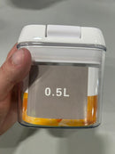 GENERIC 0.5L FOOD STORAGE CONTAINER WITH WHITE LID - CLEAR,WHITE - Like New