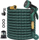 YUHARQ 50FT EXPANDABLE GARDEN HOSE WATER HOSE WITH 10 FUNCTION NOZZLE - GREEN - Like New