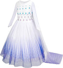 JERRIS APPAREL PRINCESS COSTUME DRESS FOR KIDS, SIZE 4T - WHITE/PURPLE - Like New