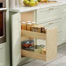 ROOMTEC Pull Out Cabinet Organizer Steel Slide Out Spice Rack 2-Tier - BEIGE - Like New