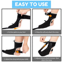 PLANTAR FASCIITIS NIGHT SPLINT SOCK UPGRADED BRACE MEDIUM - BLACK - Like New