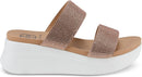 DAISY FUENTES FENWAY WOMEN'S WEDGE SANDALS - SIZE: WOMEN 6.5 - MAUVE - Like New