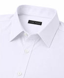 JAMES TAILOR MEN'S SLIM-FIT STRETCH DRESS SHIRT - SIZE: MEN L - WHITE - Brand New