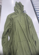 BLUE ICE MEN'S LOOSE FIT WAFFLE KNIT HENLEY PULLOVER HOODIE - SIZE: 3XL - OLIVE - Brand New
