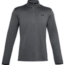 UNDER ARMOUR MEN'S ARMOUR FLEECE 1/2 ZIP T-SHIRT PITCH GRAY/BLACK SIZE SMALL - Brand New