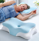 Latree 5X Pain Relief Cervical Neck Pillow Support Orthopedic Cooling MRZ - BLUE - Like New
