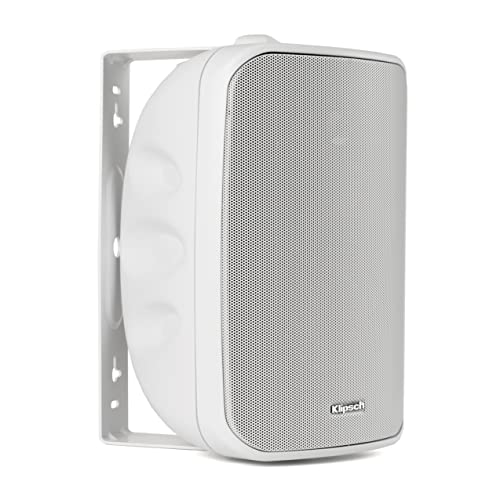 KLIPSCH KIO-650 INDOOR/OUTDOOR SPEAKERS WITH POWERFUL BASS (PAIR, WHITE) Like New