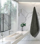 SIMPLY LOFTY 100% COTTON BATH TOWELS SET 22"X44" PACK ULTRA SOFT CHARCOAL GRAY - Like New