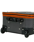 ROCKLAND JOURNEY SOFTSIDE UPRIGHT LUGGAGE SET, 4-PIECE - CHARCOAL/ORANGE - Brand New