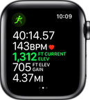 APPLE WATCH SERIES 5 GPS +  40MM CASE BLACK SPORT BAND -  BLACK STAINLESS STEEL - Like New