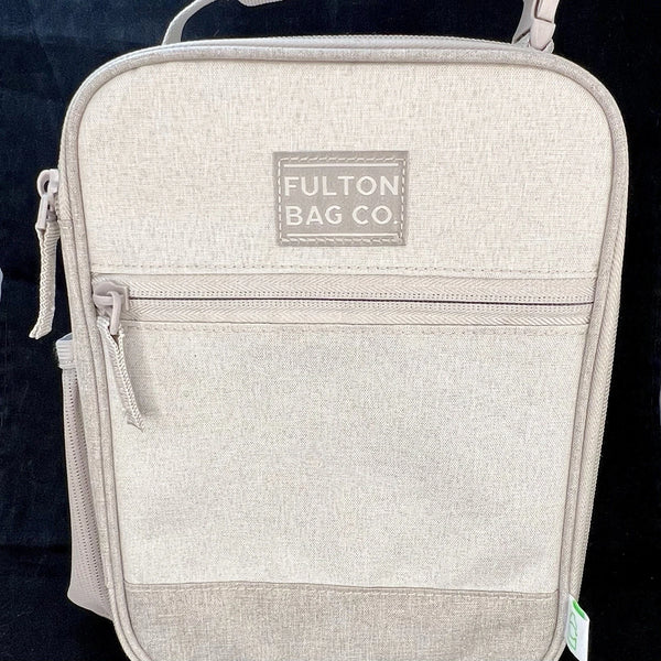 FUTON BAG INSULATED LUNCH BAG STYLE - STONE/LIGHT GRAY - Brand New