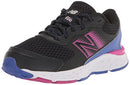NEW BALANCE KIDS' 680 V6 LACE-UP BLACK/MAGENTA POP/AURA SIZE 11 LITTLE KIDS - Like New