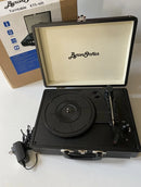 BYRON STATICS KTS-601 TURNTABLE HOME VINYL RECORD PLAYER THREE SPEED C3 - BLACK - Like New