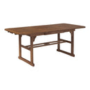 WALKER EDISON MAUI MODERN SOLID ACACIA WOOD SLATTED DINING 78" OWTEXDB - BROWN - Like New