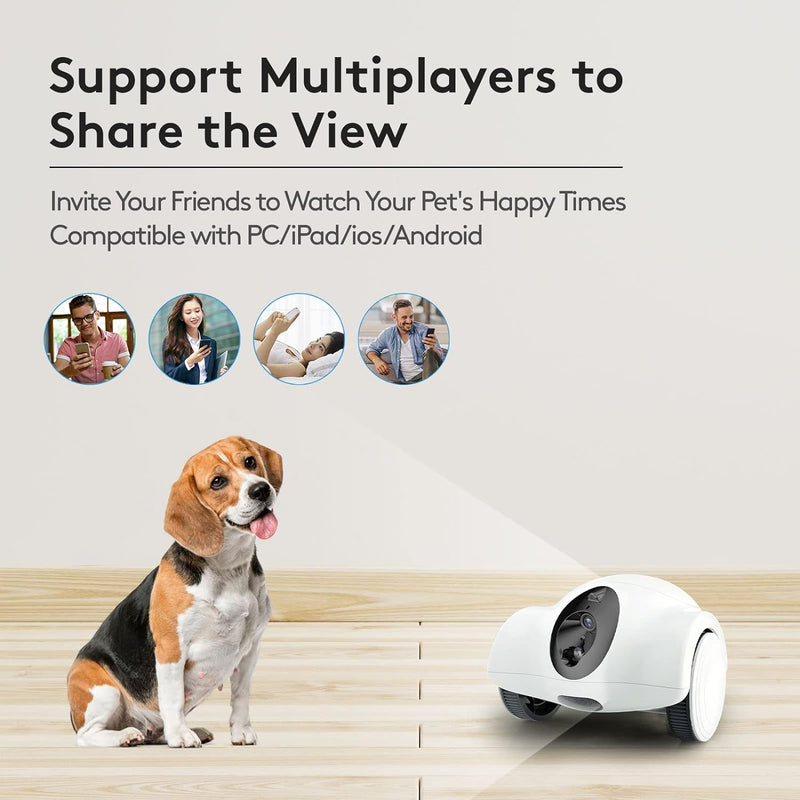 Youpet Dog Camera 1080P Full HD (2.4G WiFi ONLY) - WHITE - Scratch & Dent