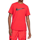NIKE SPORTSWEAR SWOOSH MEN'S T-SHIRT - UNIVERSITY RED/BLACK SIZE X-LARGE - Brand New