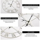 1st Owned Large Modern Metal Wall Clocks Rustic Round Non Ticking B096KXBV89 - Like New