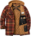 LEGENDARY WHITETAILS MEN'S CCW HOODED FLANNEL JACKET MEN L MAPLEWOOD PLAID - Brand New
