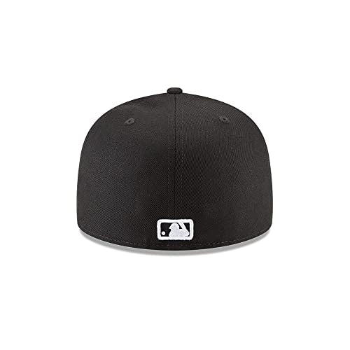 11591127 NEW ERA 59FIFTY NEW YORK YANKEES FITTED HAT MEN 8 BLACK/WHITE - Brand New