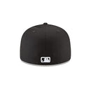 NEW ERA 59FIFTY NEW YORK YANKEES FITTED HAT SIZE: MEN 8 - BLACK/WHITE - Like New