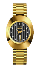 RADO ORIGINAL BLACK DIAL MEN'S WATCH R12304313 35MM - GOLD/BLACK - Brand New
