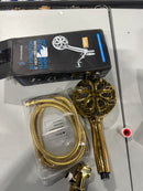 SPARKPOD 10-FUNCTION HANDHELD SHOWER HEAD - EGYPTIAN GOLD - Like New