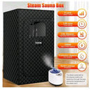 X-VCAK PORTABLE STEAM SAUNA PORTABLE SAUNA 4 HOME 9 LEVELS W/ CHAIR - BLACK - Like New