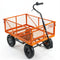 SuperHandy Electric-Assist Garden Cart, 5.7 Cubic Ft Utility Wagon - Orange - Like New