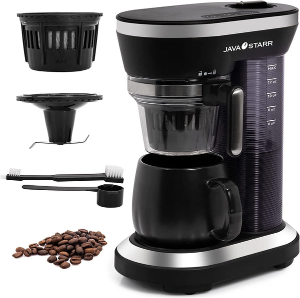 JAVASTARR COFFEE MAKER WITH GRINDER BUILT COFFEE GRINDER MAKAER BH9008G BLACK - Brand New