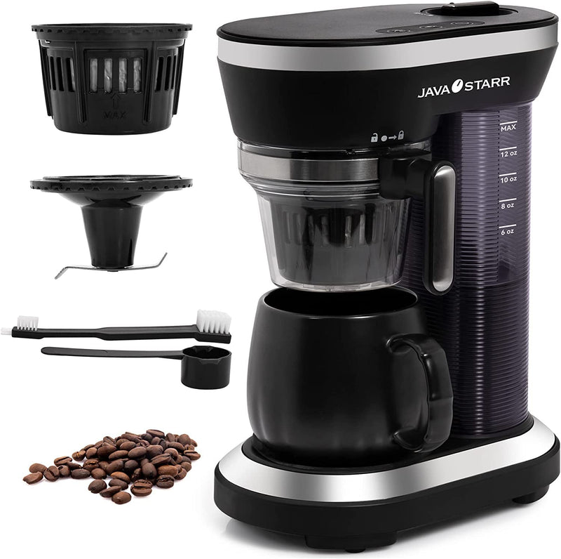 JAVASTARR COFFEE MAKER WITH GRINDER BUILT COFFEE GRINDER MAKAER BH9008G BLACK - Brand New