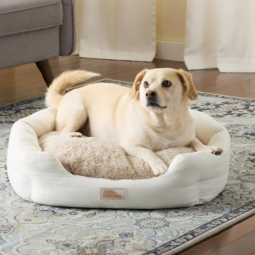 TOWN & COUNTRY EVERYDAY CUDDLETOWN FAUX LINEN COMFY COZY CUDDLER PET BED - Brand New