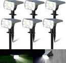 Kaxiida Solar Spot Lights Outdoor Waterproof, 3 Lighting Pack of 6 W131 - WHITE - Like New