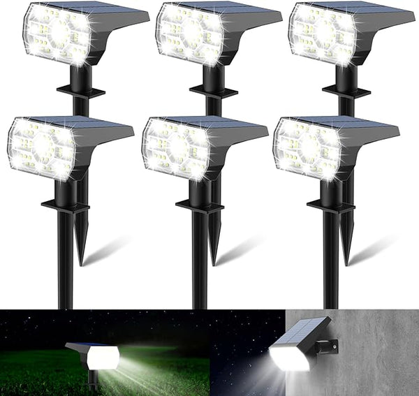 Kaxiida Solar Spot Lights Outdoor Waterproof, 3 Lighting Pack - Scratch & Dent