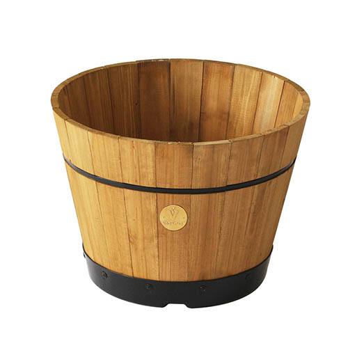 VegTrug Build A Barrel 18” Outdoor Planter, Ideal Wooden Barrel - Scratch & Dent