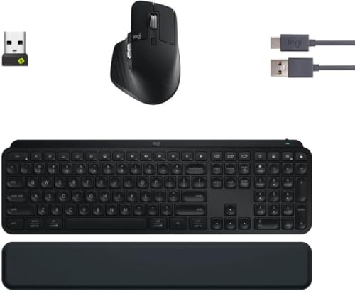 Logitech MX KEYS S Combo Performance Wireless Keyboard and Mouse Palm Rest - Like New