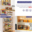 GENERIC 4 PACK ENHANCED LEAK-PROOF BOTTOM STACKABLE WIRE BASKETS POTATO - BLACK - Like New