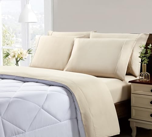 KATHY IRELAND COOL MAX 6 PIECE ULTRA SOFT SHEET SET, SAND - QUEEN - SAND - Like New