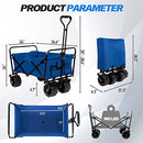 Beach Wagon Cart Collapsible with Big Wheels for Sand, Heavy Duty Foldable - Brand New