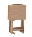 Linon Home Acacia Gray Tray Table Set B01GP0JUCC - NEW - Brand New