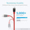 Anker USB C, PowerLine+ USB-C to USB 3.0 cable (3ft/0.9m), A8168 - Red Like New